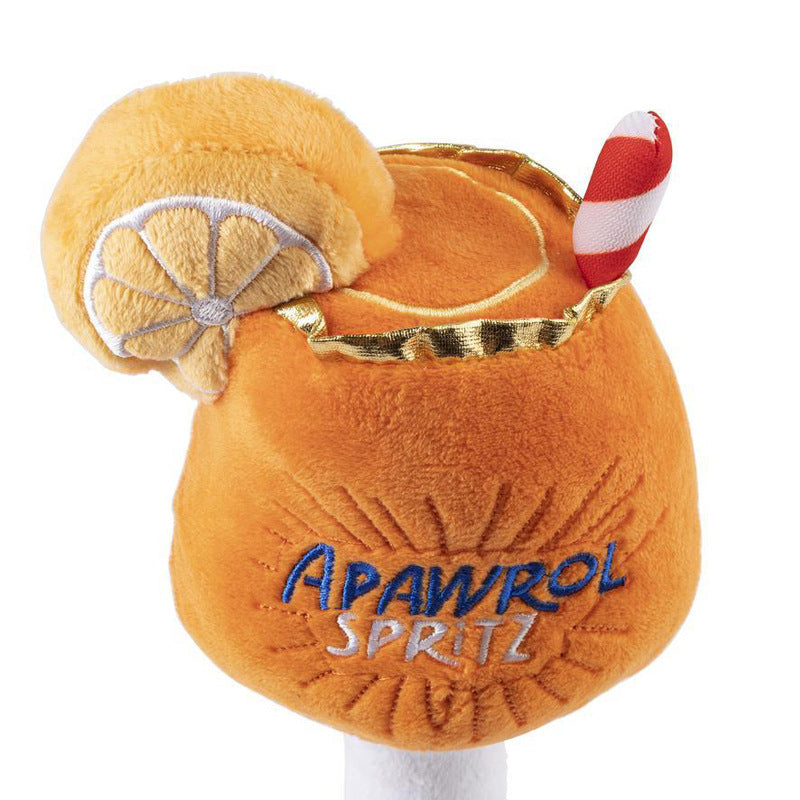 Apawrol Spritz Plush Dog Toy – Cocktail-Inspired Squeaky Toy for Stylish Pups