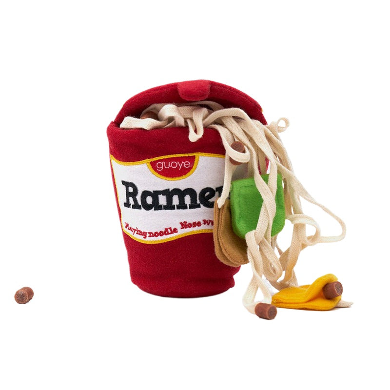 Interactive Ramen Cup Snuffle Toy – Treat Hiding & Tugging Fun for Dogs