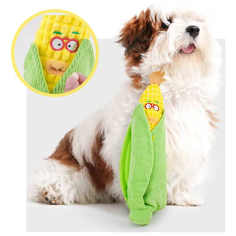 Interactive Snuffle Vegetable Dog Toy – Crinkle Sound, Treat Hiding & Soft Chew Fun