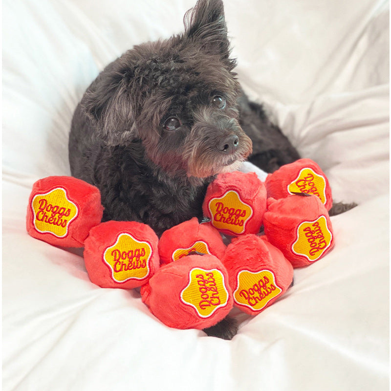 Snuffle Lollipop Dog Toy – Treat Dispensing Plush Chew Toy for Foraging Fun