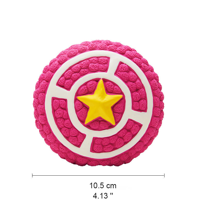 Durable Squeaky Latex Dog Ball – Chewable Toy for Dental Cleaning, Fetch & Interactive Play