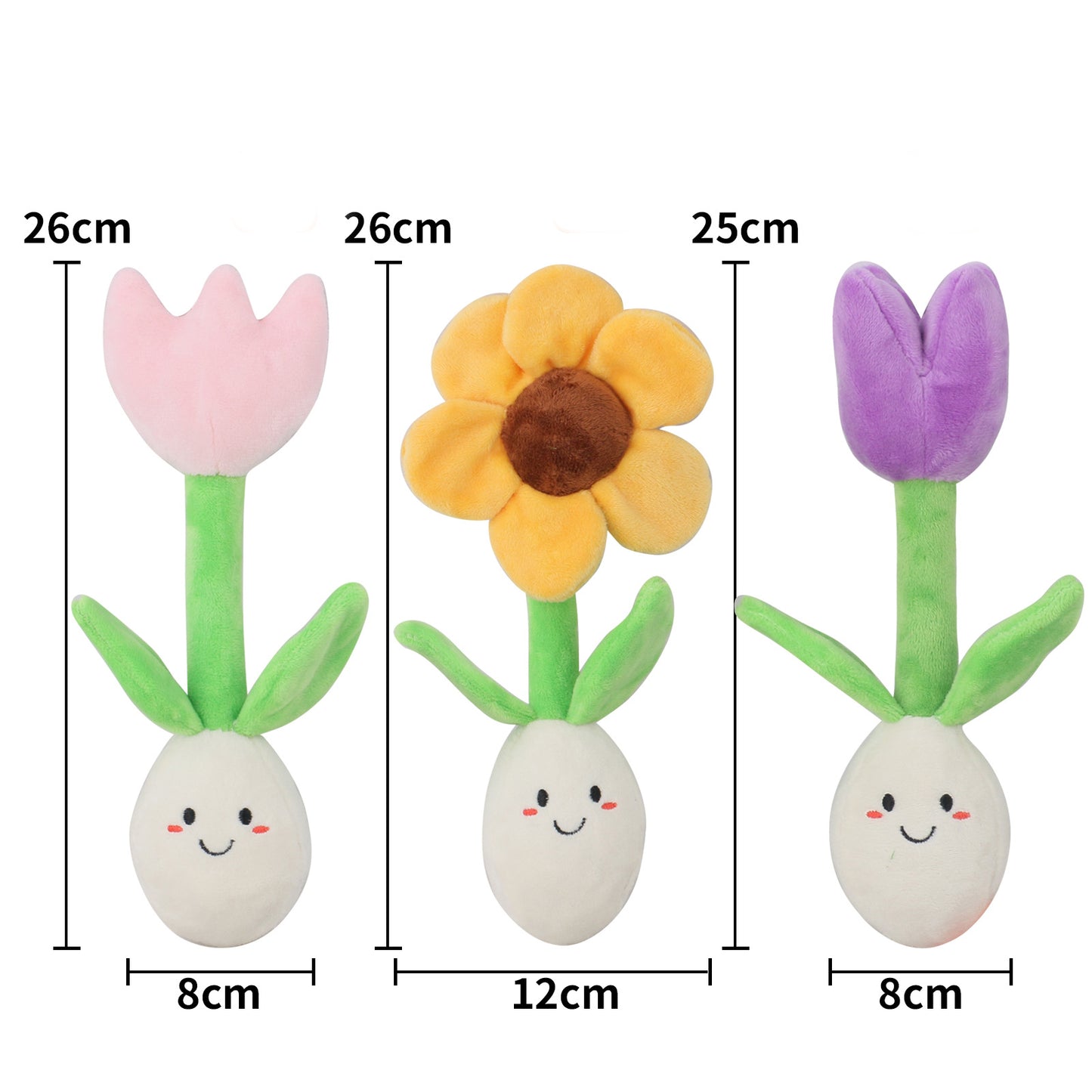 Valentine’s & Birthday Squeaky Plush & Snuffle Flower Dog Toy Set – Interactive Gift for Dogs