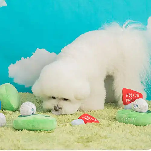 Snuffle Dog Golf Set Crinkle Plush Toy β Interactive Treat Dispensing Toy for Dogs, Encouraging Foraging & Reducing Boredom