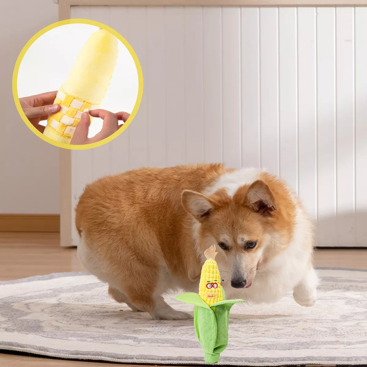 Interactive Snuffle Vegetable Dog Toy – Crinkle Sound, Treat Hiding & Soft Chew Fun