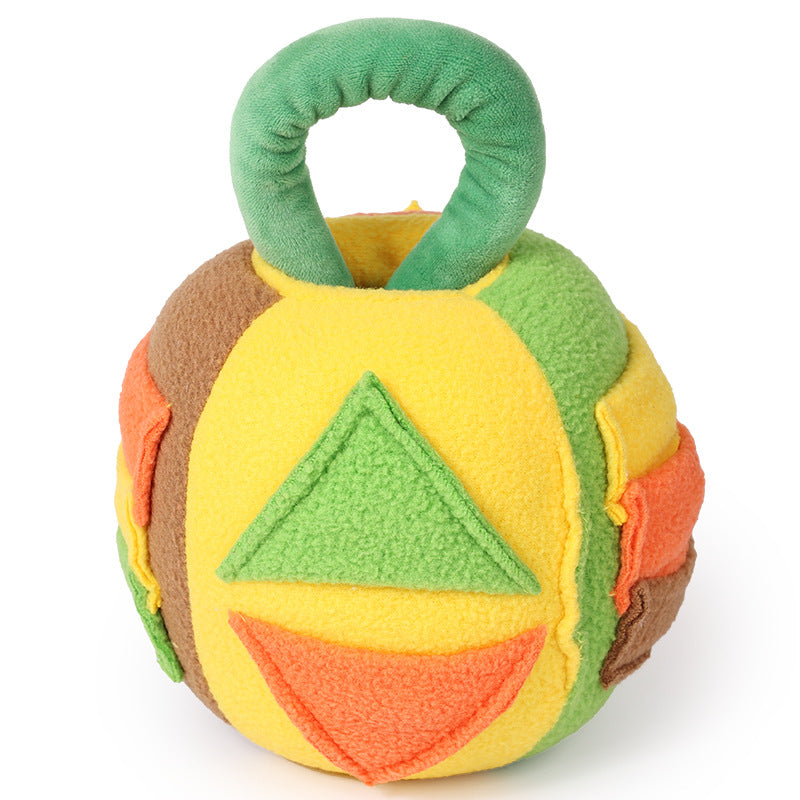 Interactive Snuffle Ball Dog Toy – Plush Squeaky Treat Dispenser for Nosework & Chewing Fun