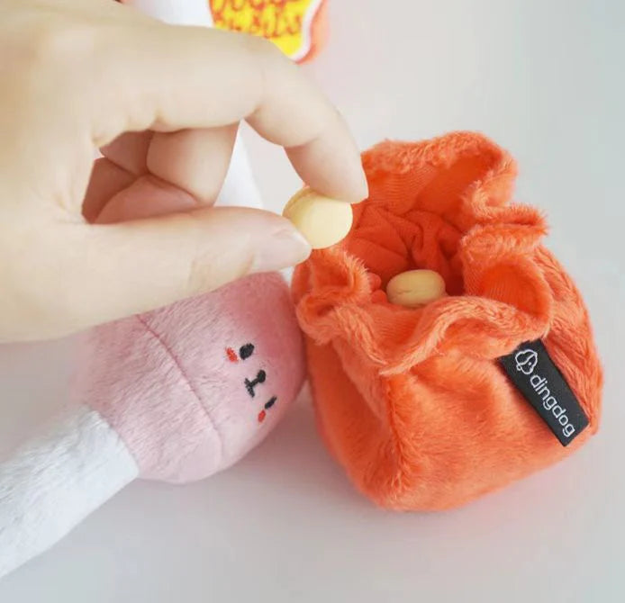Snuffle Lollipop Dog Toy – Treat Dispensing Plush Chew Toy for Foraging Fun