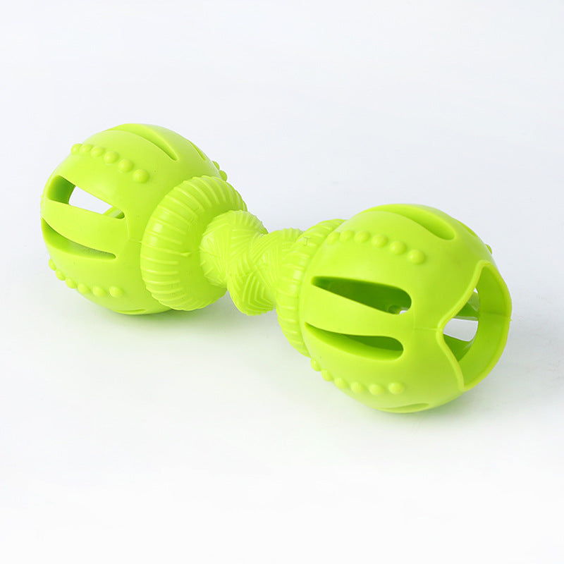 Durable Dumbbell Dog Chew Toy – Bite Resistant Interactive TPR Training & Dental Cleaning Toy for Small & Medium Dogs