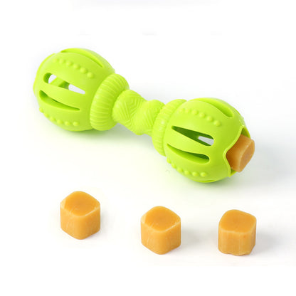 Durable Dumbbell Dog Chew Toy – Bite Resistant Interactive TPR Training & Dental Cleaning Toy for Small & Medium Dogs