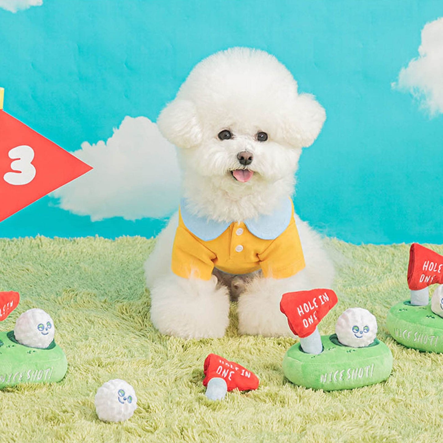 Snuffle Dog Golf Set Crinkle Plush Toy – Interactive Treat Dispensing Toy for Dogs, Encouraging Foraging & Reducing Boredom