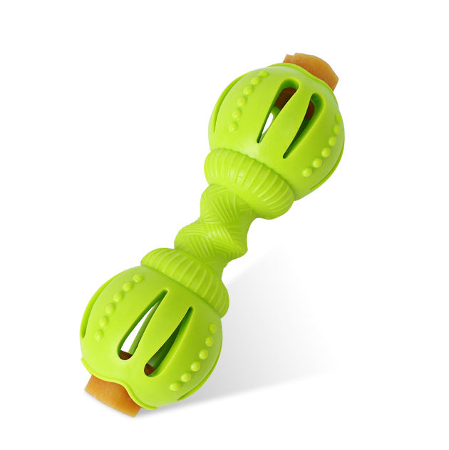 Durable Dumbbell Dog Chew Toy – Bite Resistant Interactive TPR Training & Dental Cleaning Toy for Small & Medium Dogs