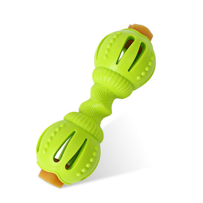Durable Dumbbell Dog Chew Toy – Bite Resistant Interactive TPR Training & Dental Cleaning Toy for Small & Medium Dogs