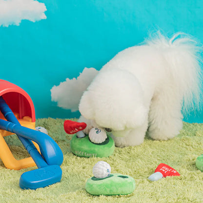 Snuffle Dog Golf Set Crinkle Plush Toy – Interactive Treat Dispensing Toy for Dogs, Encouraging Foraging & Reducing Boredom