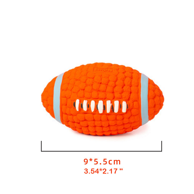 Durable Squeaky Latex Dog Ball – Soft & Chewable Toy for Dental Cleaning, Interactive Play & Fetch