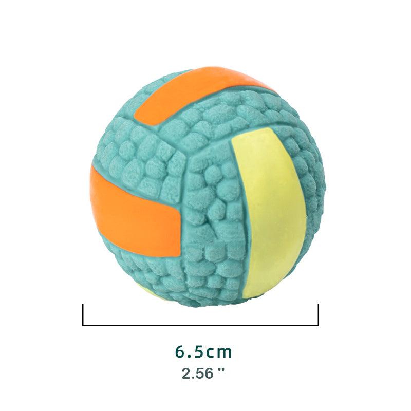 Durable Squeaky Latex Dog Ball – Soft & Chewable Toy for Dental Cleaning, Interactive Play & Fetch