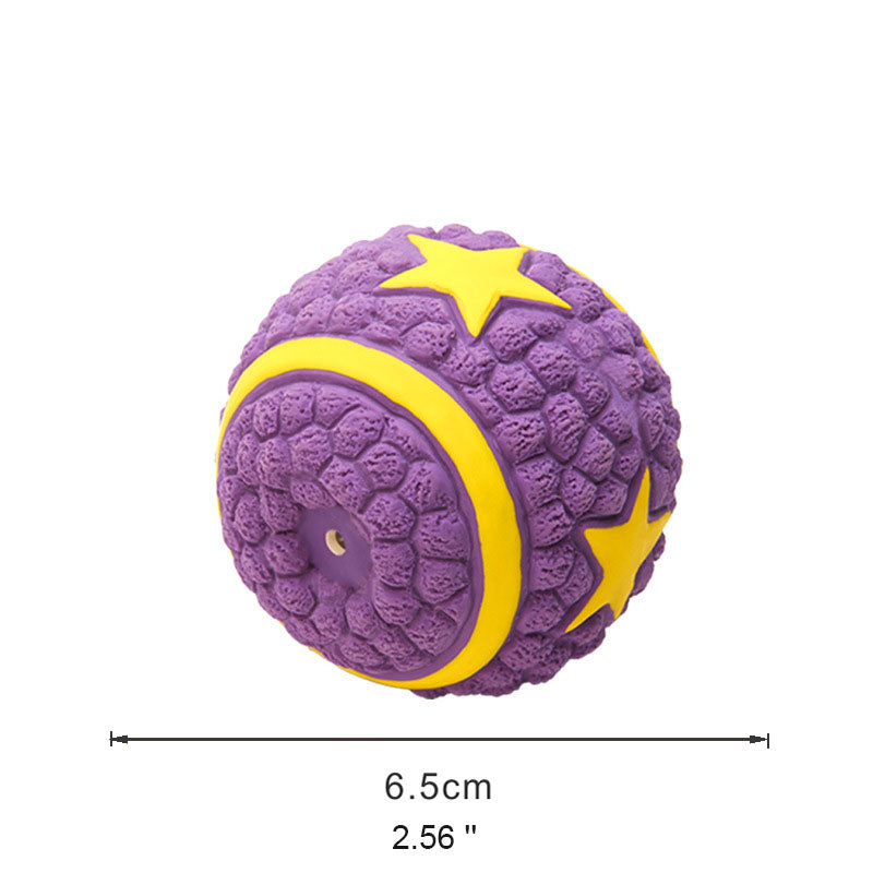 Durable Squeaky Latex Dog Ball – Soft & Chewable Toy for Dental Cleaning, Interactive Play & Fetch
