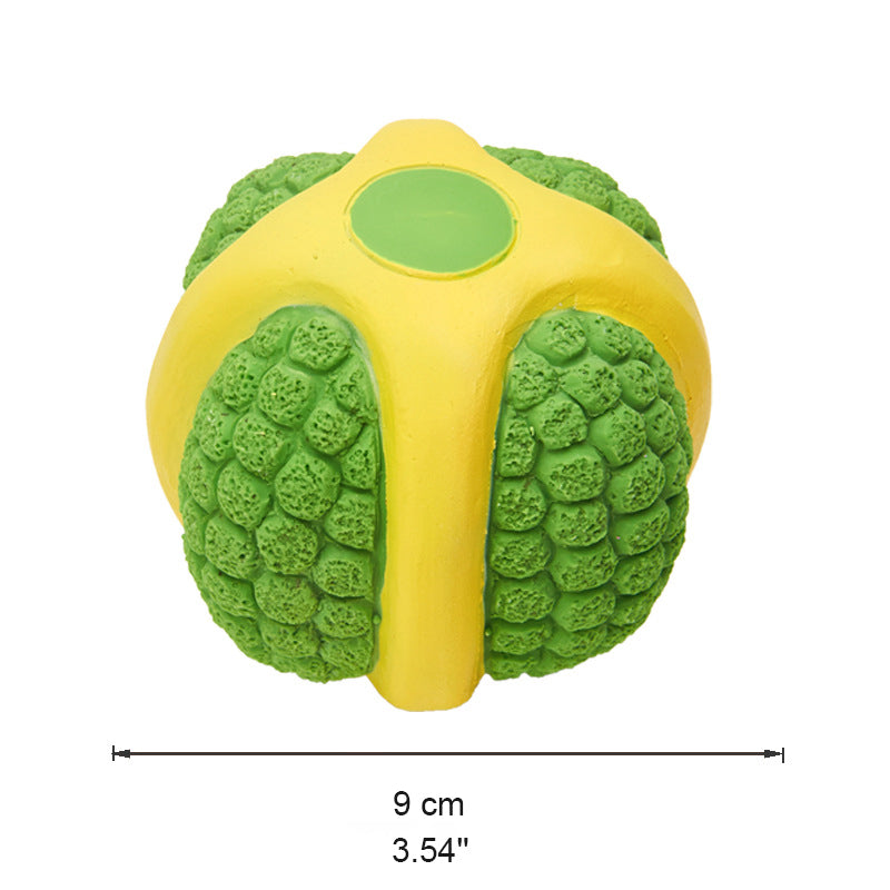 Durable Squeaky Latex Dog Ball – Soft & Chewable Toy for Dental Cleaning, Interactive Play & Fetch