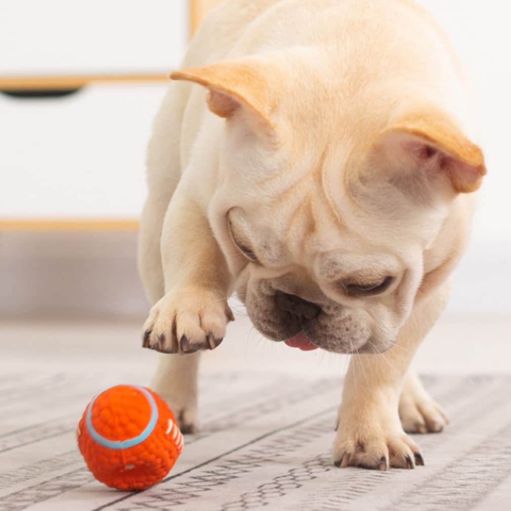Durable Squeaky Latex Dog Ball – Soft & Chewable Toy for Dental Cleaning, Interactive Play & Fetch