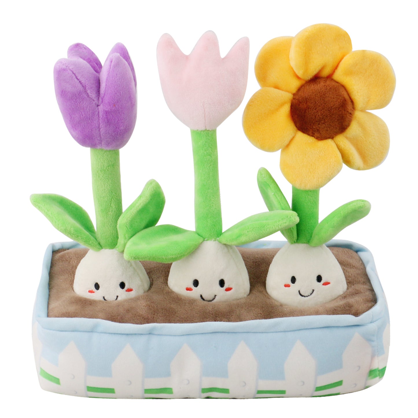 Valentine’s & Birthday Squeaky Plush & Snuffle Flower Dog Toy Set – Interactive Gift for Dogs
