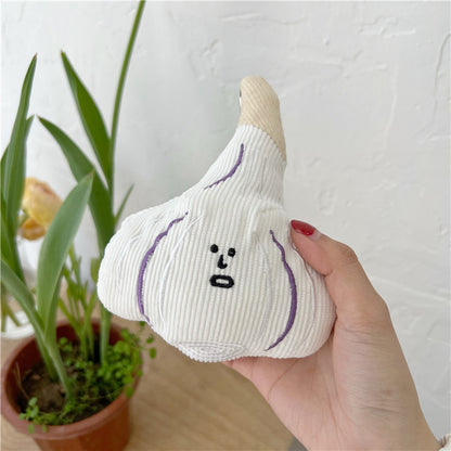 Worried Garlic Plush – Squeaky, Crinkle Chewable & Hidden Treat Dog Toy