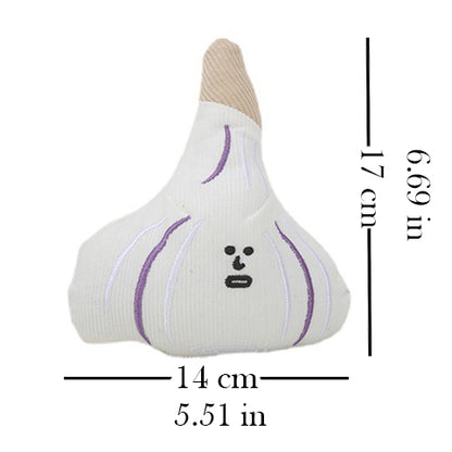Worried Garlic Plush – Squeaky, Crinkle Chewable & Hidden Treat Dog Toy