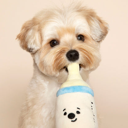 Chupete, biberón y sonajero interactivos de peluche: diversión para mascotas con chirridos y golosinas escondidas