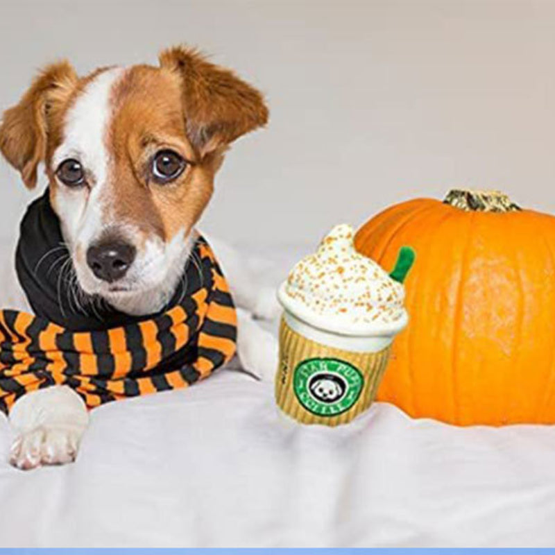 Pupspresso Coffee Cup Plush Dog Toy – Squeaky & Durable for Playful Pups