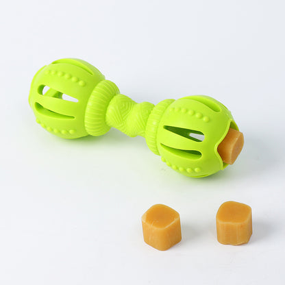 Durable Dumbbell Dog Chew Toy – Bite Resistant Interactive TPR Training & Dental Cleaning Toy for Small & Medium Dogs