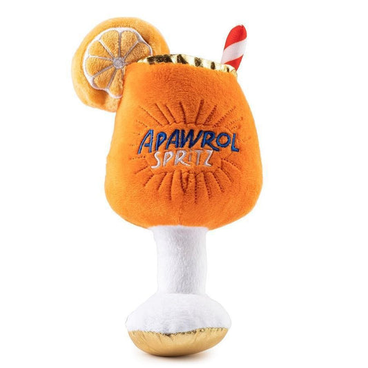 Apawrol Spritz Plush Dog Toy – Squeaky Cocktail Fun for Stylish Pups & Summer Vibes