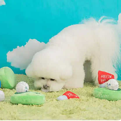 Snuffle Dog Golf Set Crinkle Plush Toy – Interactive Treat Dispensing Toy for Dogs, Encouraging Foraging & Reducing Boredom