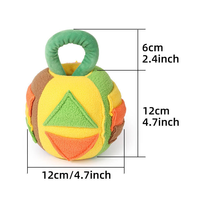 Interactive Snuffle Ball Dog Toy – Plush Squeaky Treat Dispenser for Nosework, Chewing & Mental Stimulation